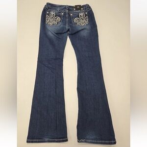 Miss Me Mid Rise Bootcut Jeans Blue Denim Cotton Embroidered MP710682 Y2K